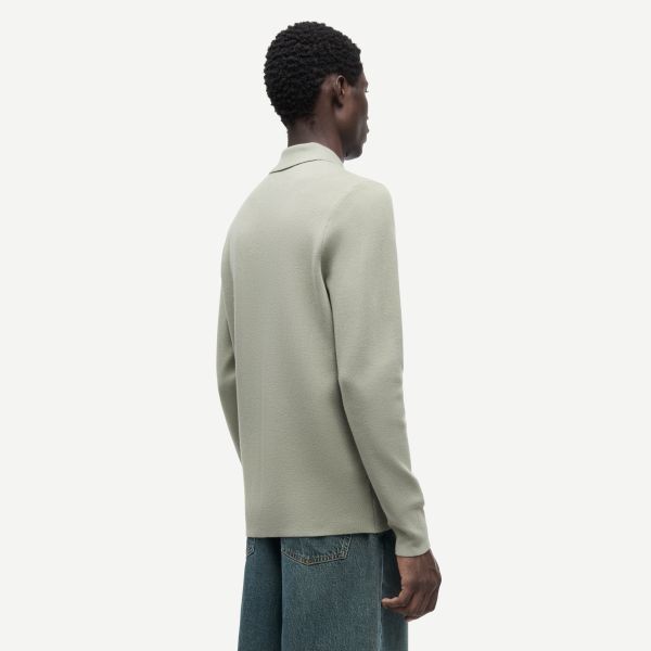 Samsøe Samsøe Guna Half Zip Sweater Licht Groen