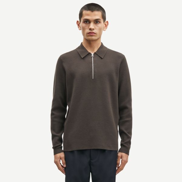 Samsøe Samsøe Guna Half Zip Sweater Bruin