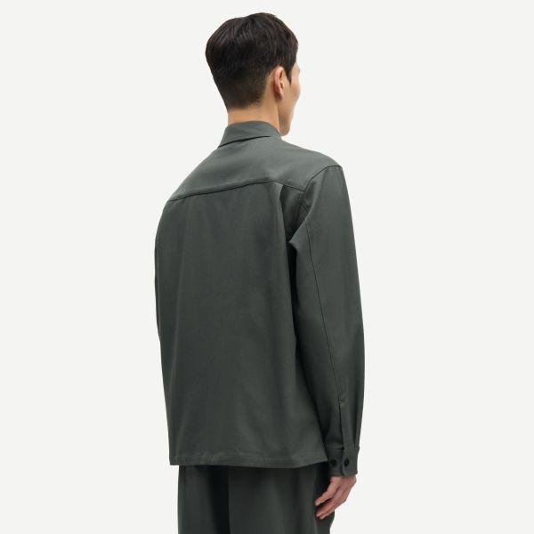 Samsøe Samsøe Sadamon Go Overshirt Donker Groen