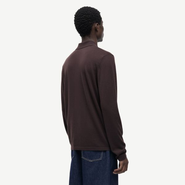 Samsøe Samsøe Sarowan Longsleeve Polo Bruin