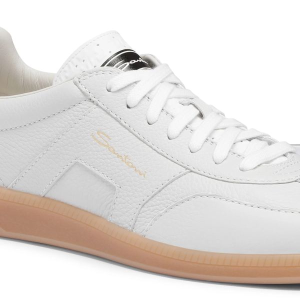 Santoni Double Buckle Signature Olympic Sneaker Wit