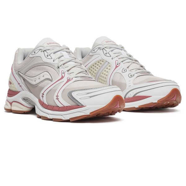 Saucony Progrid Triumph 4 Sneaker Off White/Rood