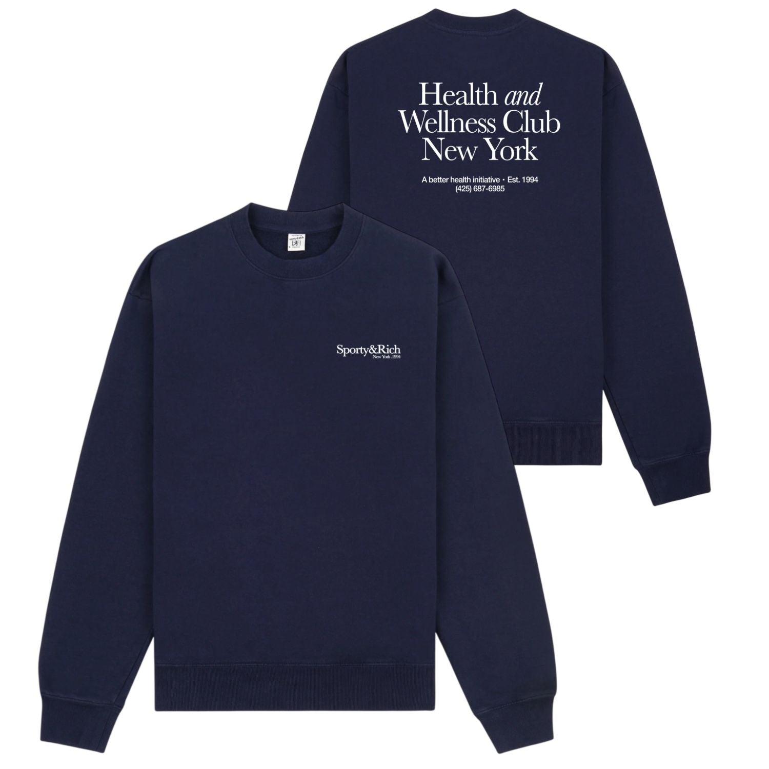 Sporty & Rich HWCNY Pullover Marine