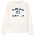Sporty & Rich Varsity Crest Sweater Off White