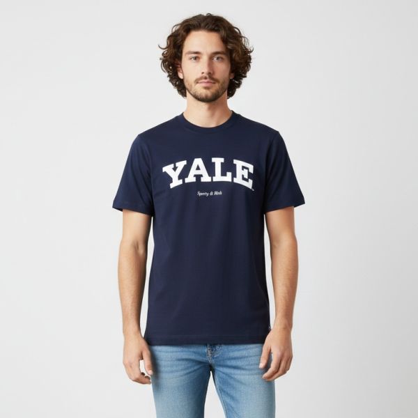 Sporty & Rich Yale Classic T-shirt Navy