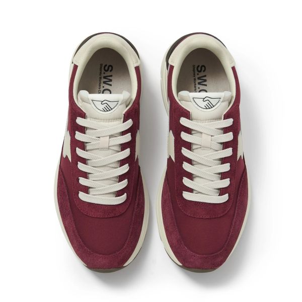 Stepney Workers Club Osier S-Strike Suede Mix Sneaker Rood