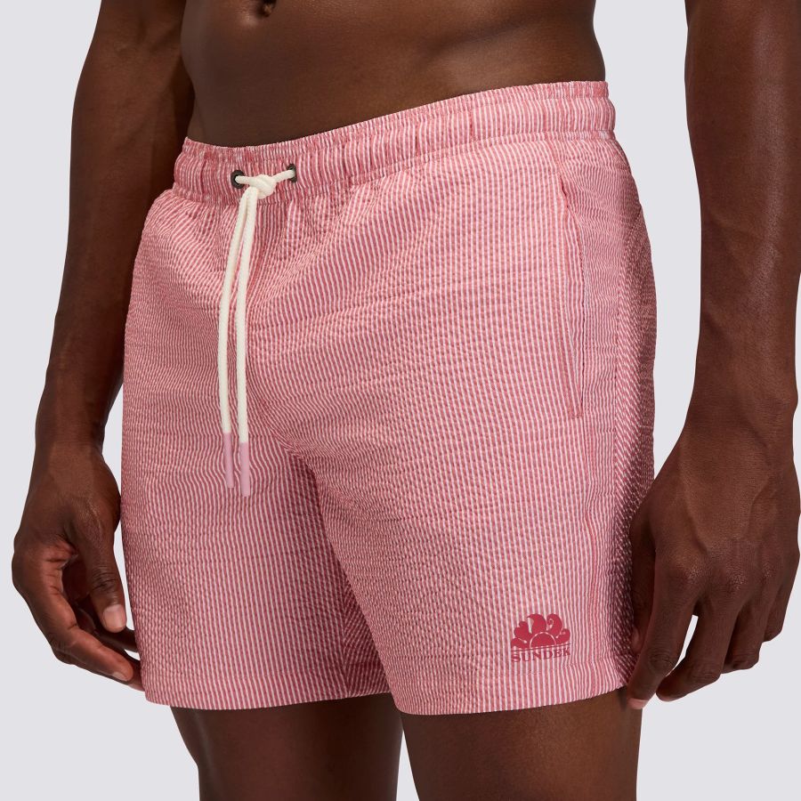 Sundek Striped Zwembroek Roze