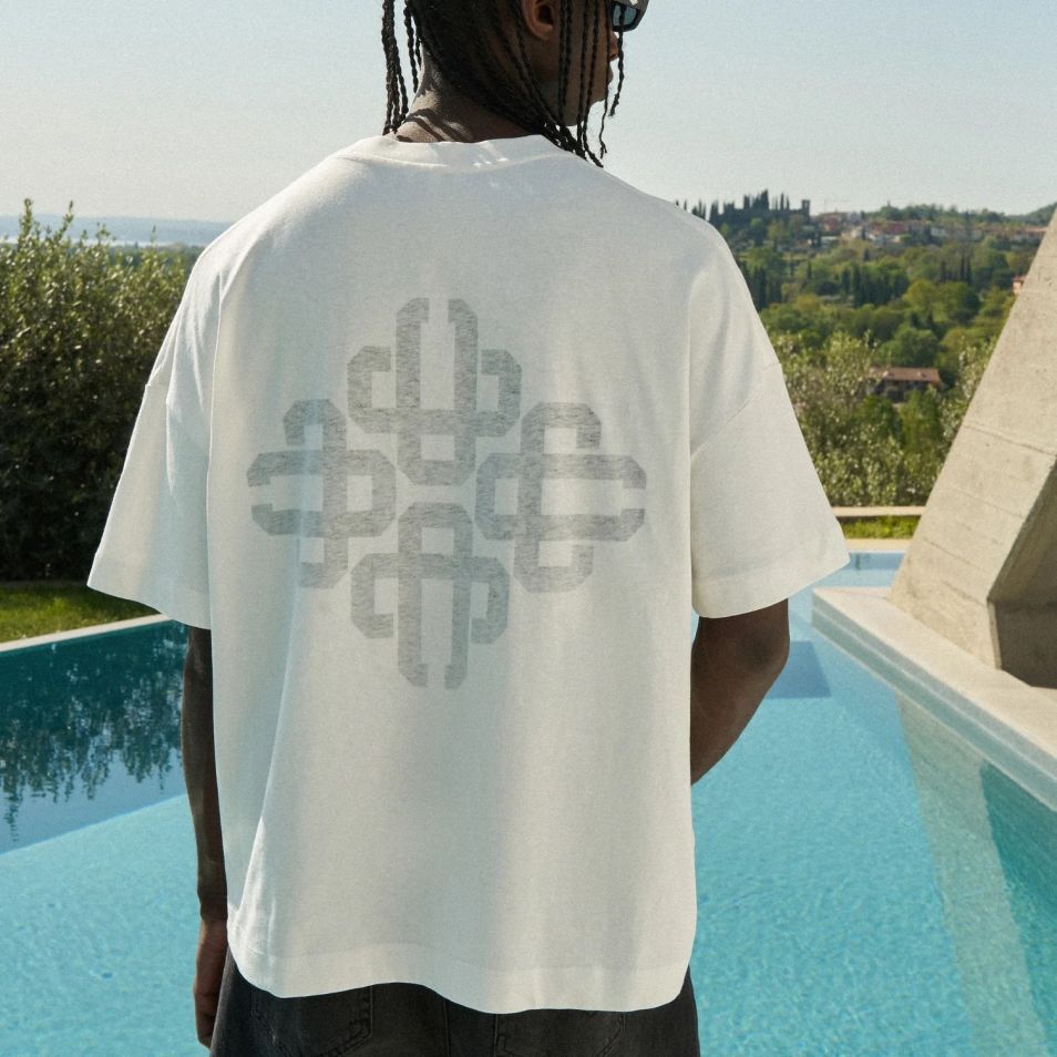 The Couture Club Emblem Slub T-shirt Off White/Zwart