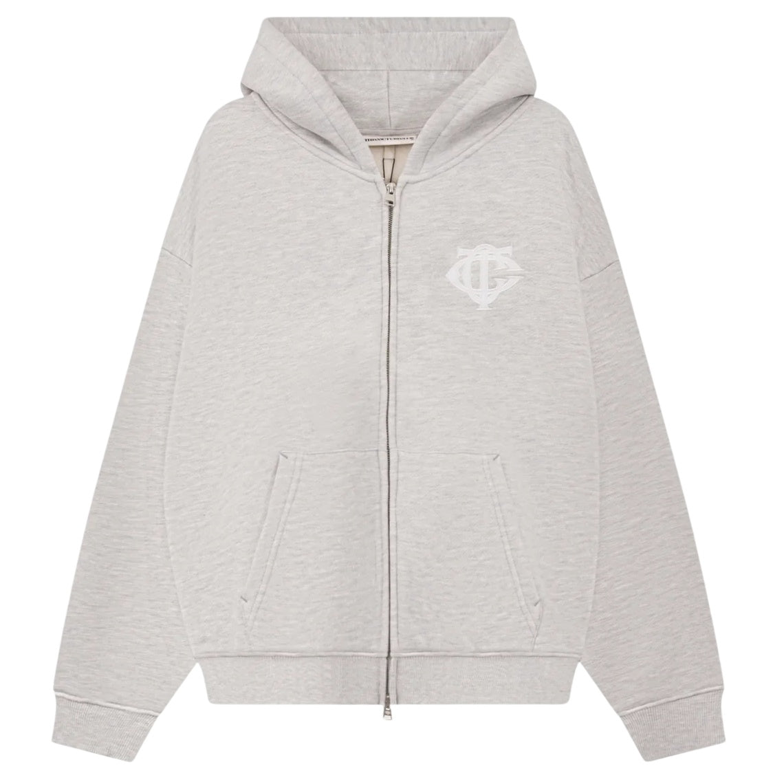 The Couture Club Heavyweight Monogram Applique Emblem Vest Grijs