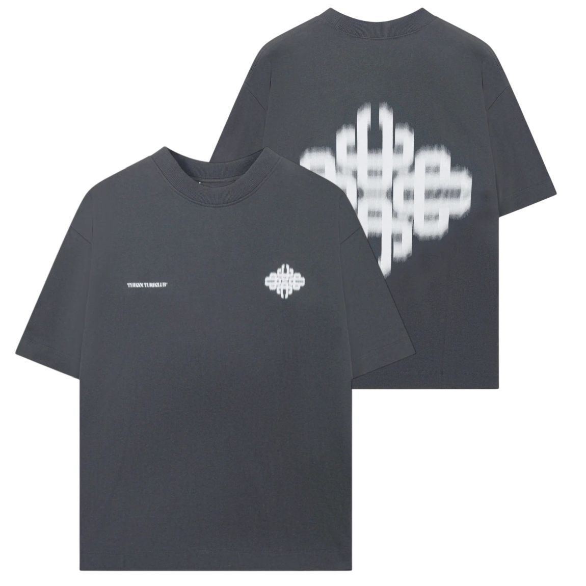 The Couture Club Motion Blurred Emblem T-shirt Antraciet