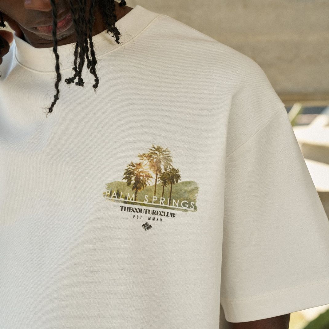 The Couture Club Palm Springs Graphic T-shirt Off White