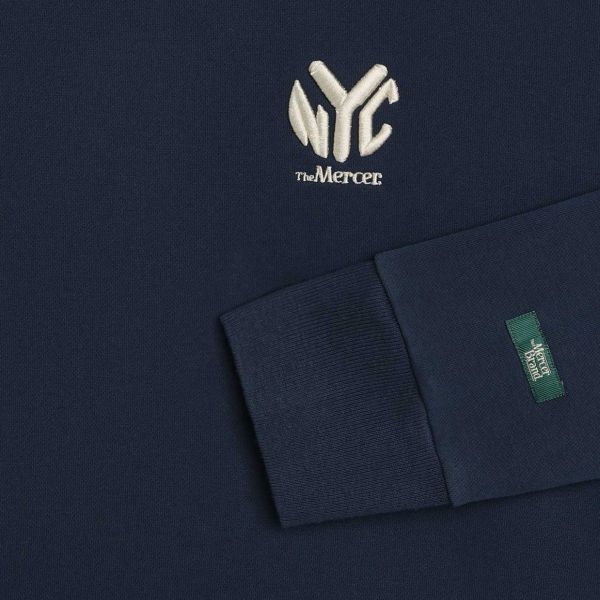 The Mercer Brand The Subway Sweater Donker Blauw