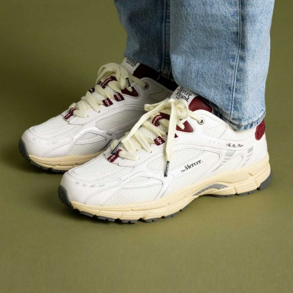 The Mercer Brand The Re-Run Vintage Nappa Sneaker Wit/Rood