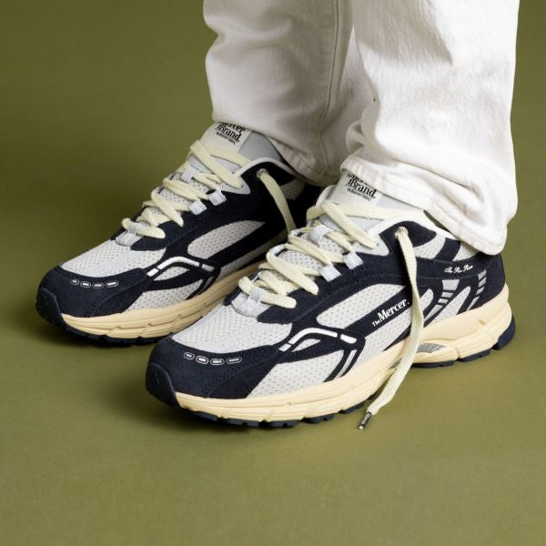 The Mercer Brand The Re-Run Vintage Suede Sneaker Navy