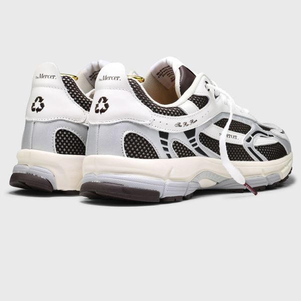 The Mercer Brand The Re-Run White Silver Sneaker Wit/Bruin