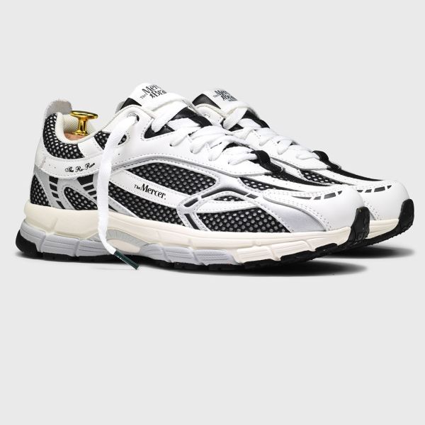 The Mercer Brand The Re-Run White Silver Sneaker Wit/Zwart