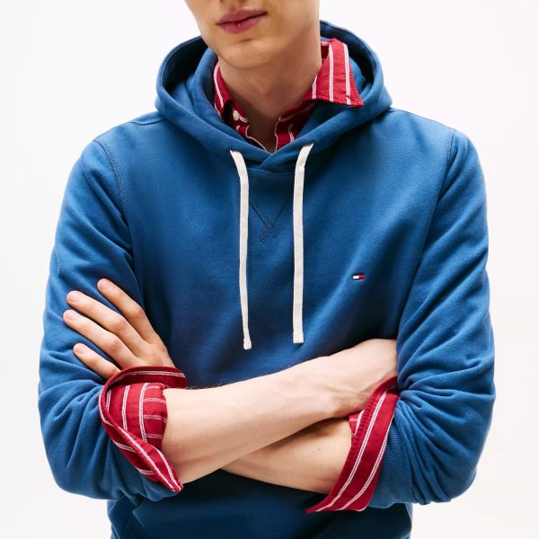 Tommy Hilfiger Essential Fleece Hoodie Donker Blauw
