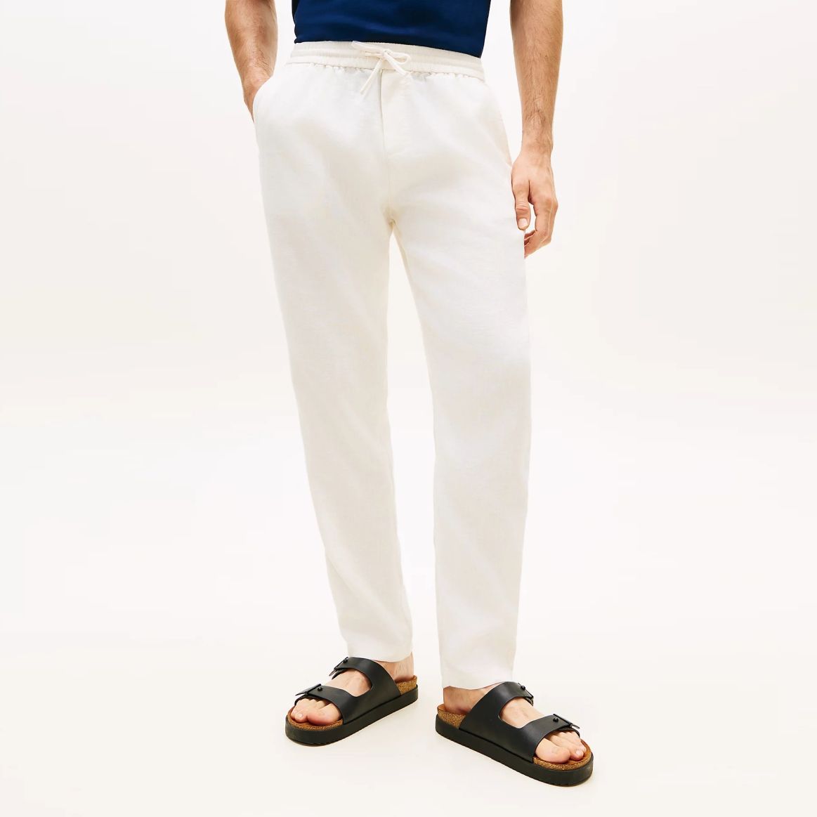 Tommy Hilfiger Harlem Sorona Linnen Broek Off White