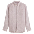 Tommy Hilfiger Linen Bengal Stripe Overhemd Bruin