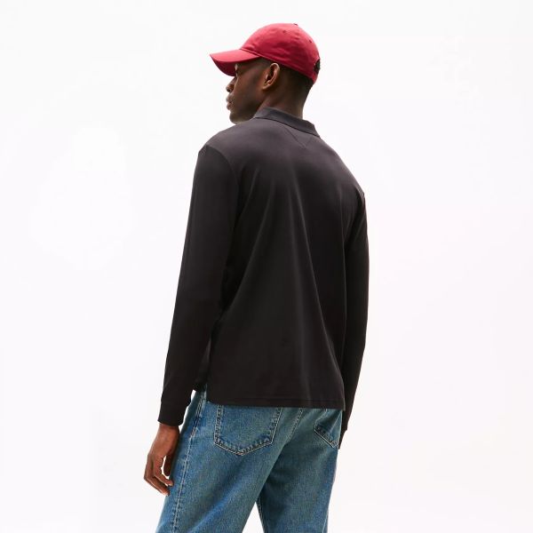 Tommy Hilfiger Liquid Cotton Longsleeve Polo Zwart