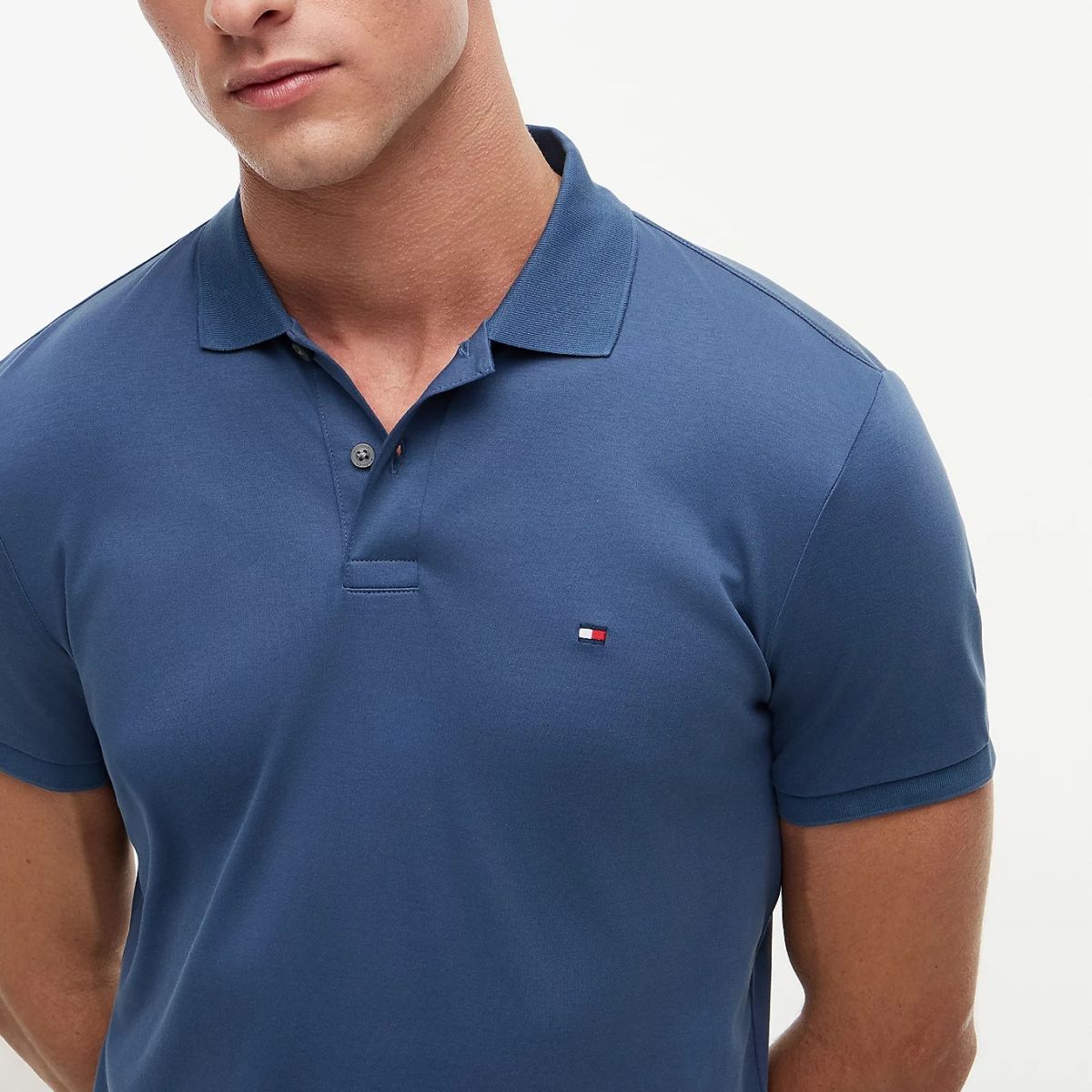 Tommy Hilfiger Liquid Cotton Polo Donker Blauw