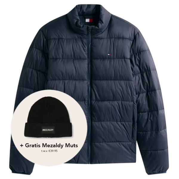 Tommy Hilfiger Mittelschwere Stehkragen-Pufferjacke Marine