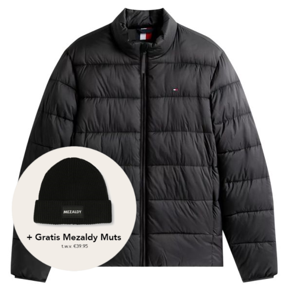 Tommy Hilfiger Mittelschwere Stehkragen-Pufferjacke Schwarz