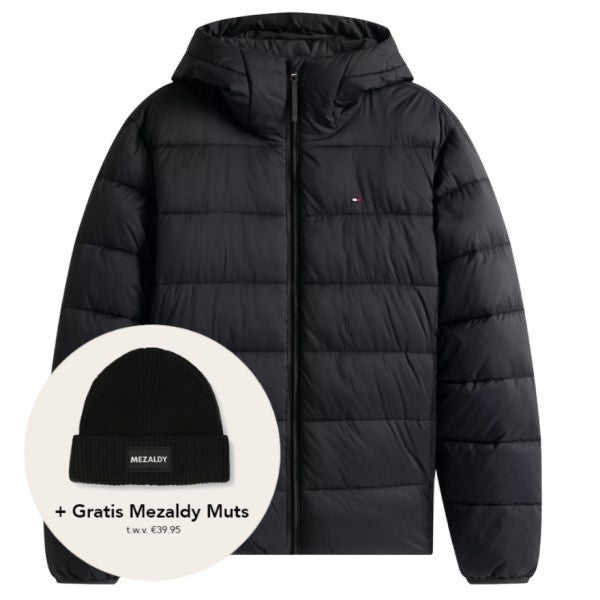 Tommy Hilfiger Mid Weight Puffer Schwarz