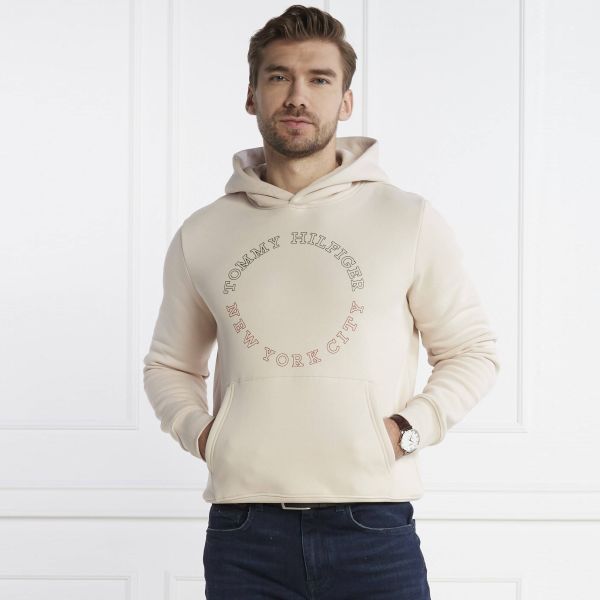 Tommy Hilfiger Monotype Roundall Hoodie Off White