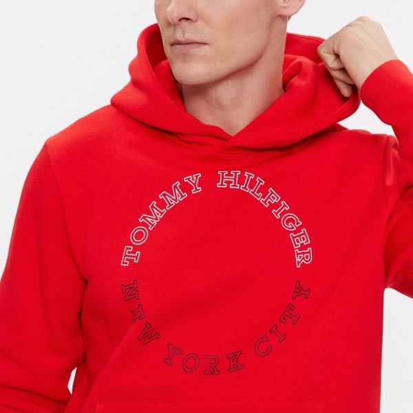 Tommy Hilfiger Monotype Roundall Hoodie Rood