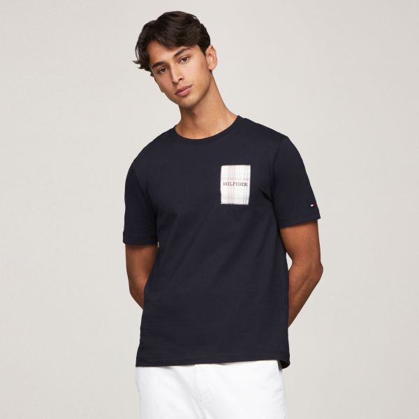 Tommy Hilfiger Monotype Woven Label T-shirt Navy