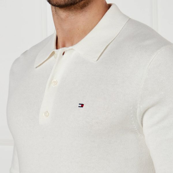 Tommy Hilfiger Organic Polo Sweater Off White
