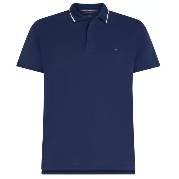 Tommy Hilfiger Performance Tipped Polo Navy