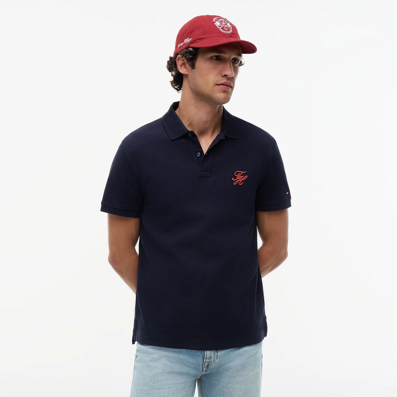 Tommy Hilfiger Script Regular Polo Navy