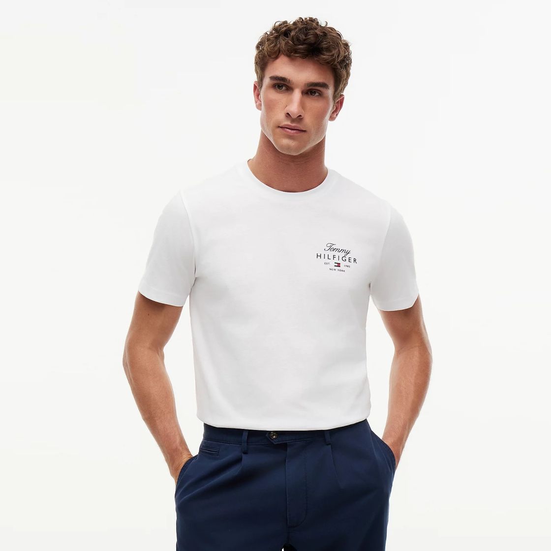 Tommy Hilfiger Script Stack T-shirt Wit