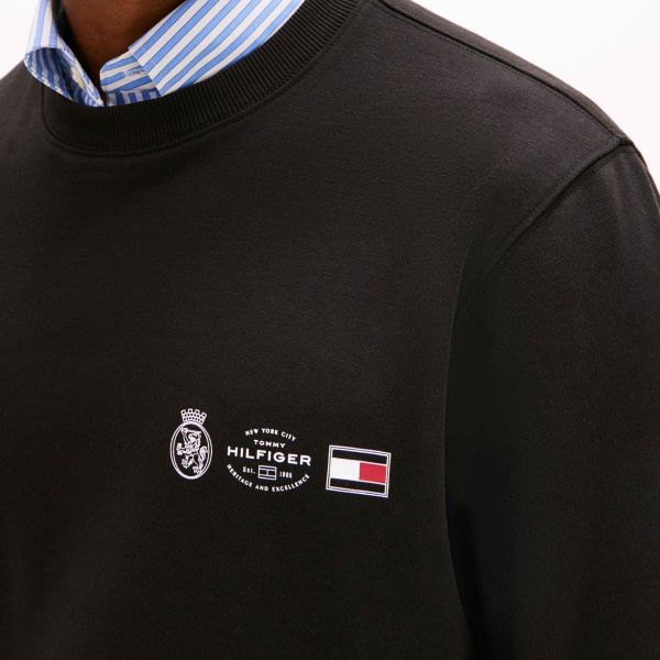 Tommy Hilfiger Small Crest Outline Sweater Zwart