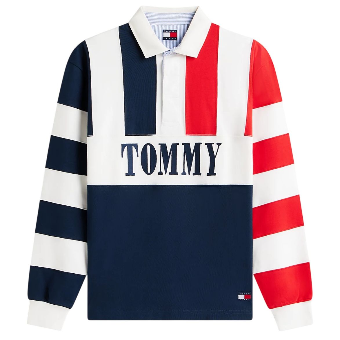 Tommy Jeans Archive Rugby Longsleeve Polo Navy