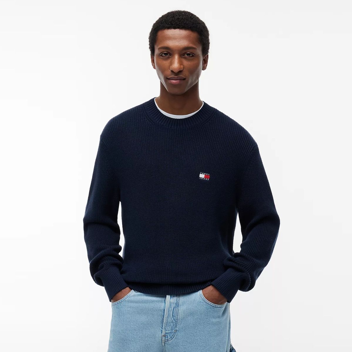 Tommy Jeans Badge Knit Sweater Navy