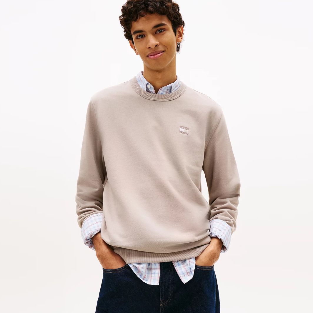 Tommy Jeans Badge Sweater Beige