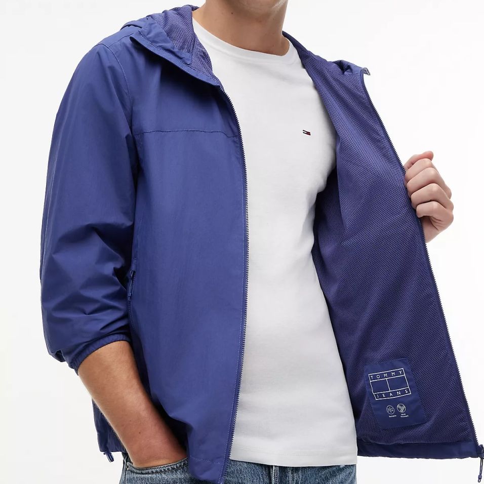 Tommy Jeans Chicago Packable Jack Blauw