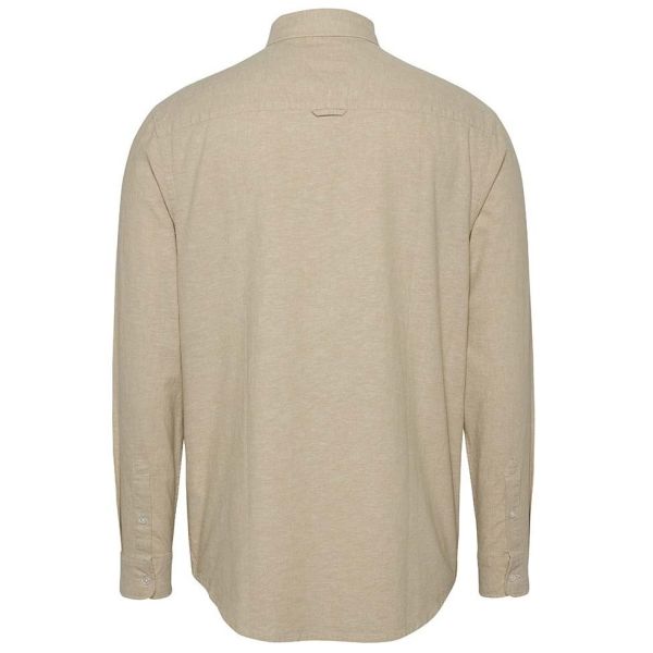 Tommy Jeans Linen Blend Overhemd Bruin