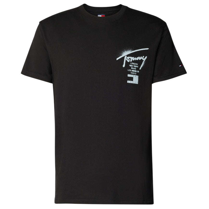 Tommy Jeans Regular City Sign T-shirt Zwart
