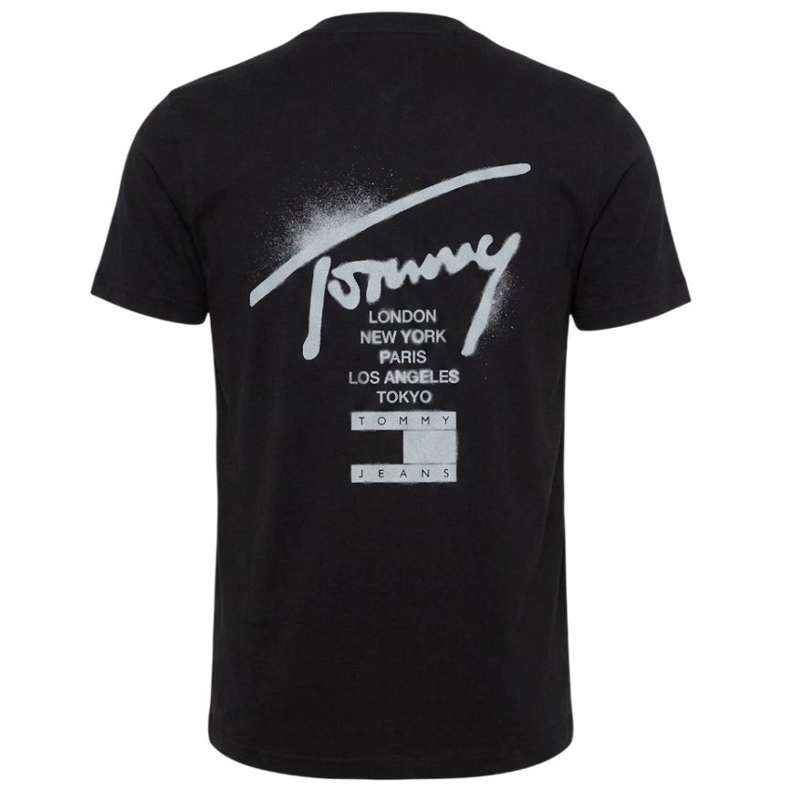 Tommy Jeans Regular City Sign T-shirt Zwart