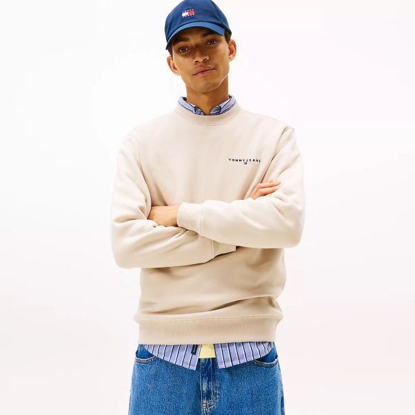 Tommy Jeans Regular Linear Sweater Beige