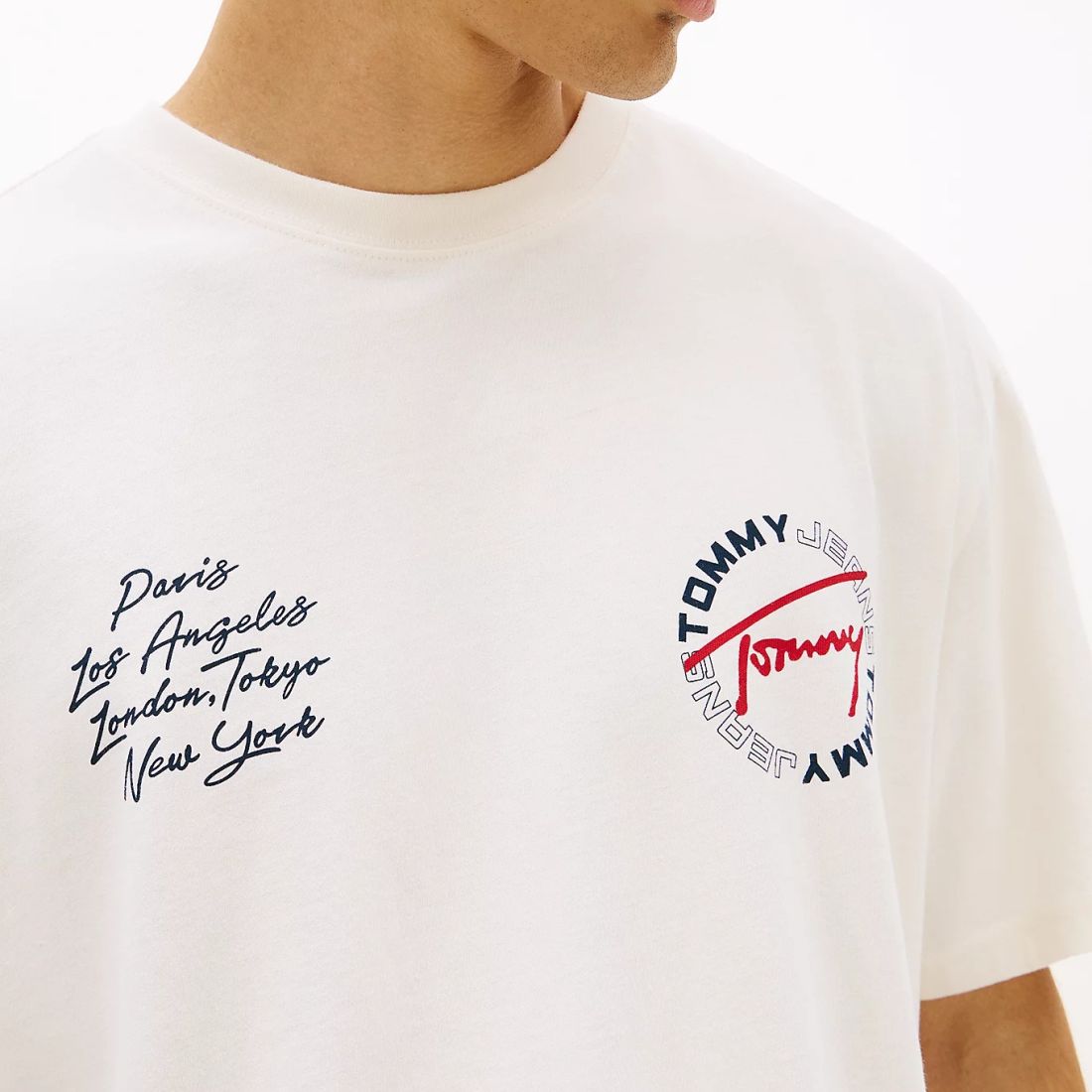 Tommy Jeans Relaxed Sign Circle T-shirt Off White