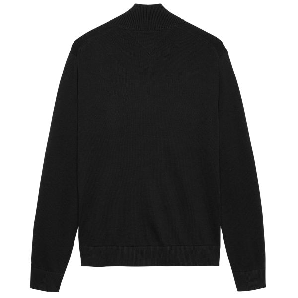 Tommy Jeans Slim Essential Quarter Zip Sweater Zwart
