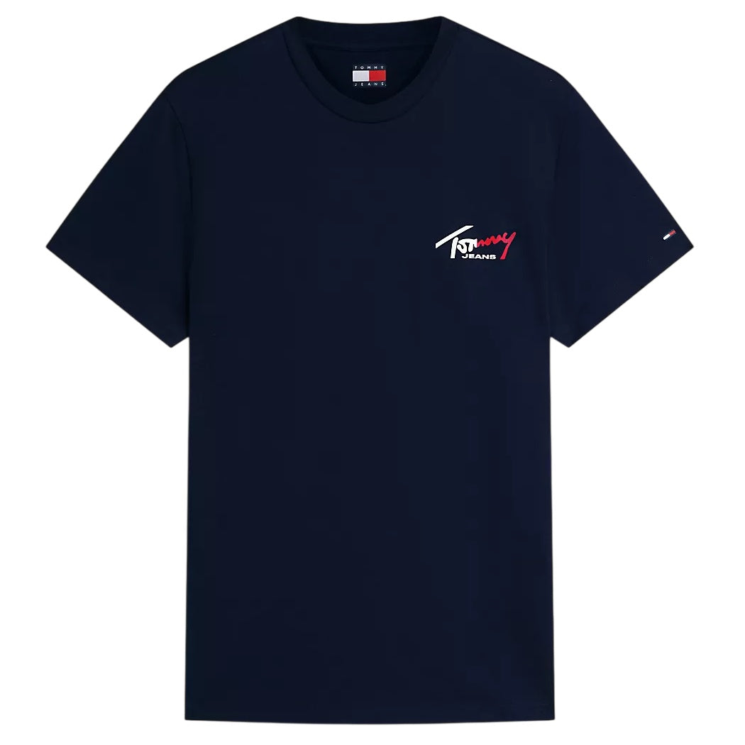 Tommy Jeans Slim Sign Chest T-shirt Navy