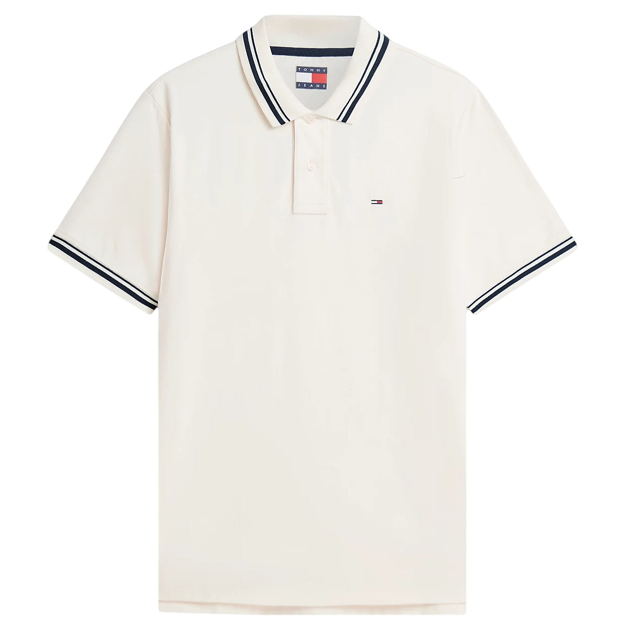 Tommy Jeans Tipped Polo Off White