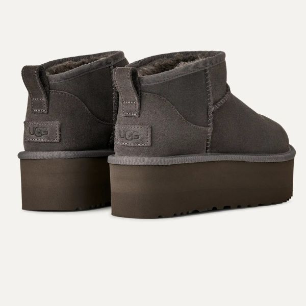UGG Classic Ultra Mini Platform Laars Antraciet