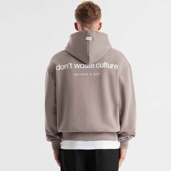 don't waste culture hoodie grey